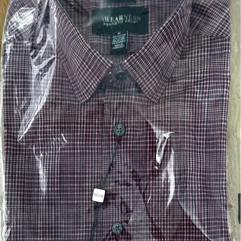 NEW Kenneth Cole Slim Fit 4-Way Stretch Button Up Shirt